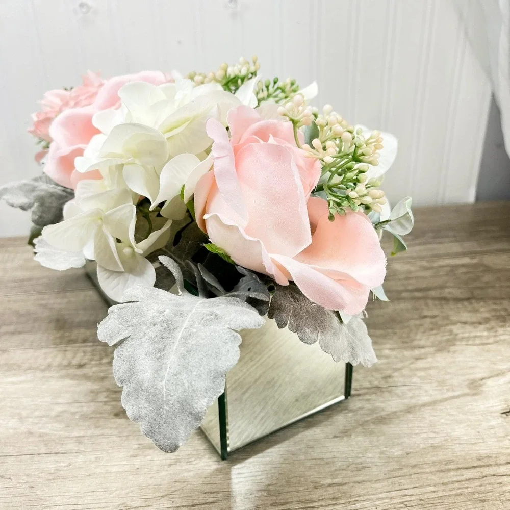 Vintage Mirror Box Planter: 80's glam decor